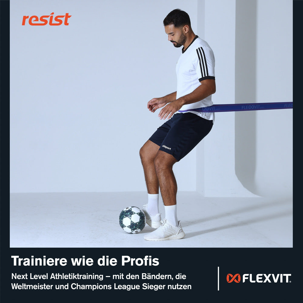 サッカーのバンドトレーニング。
